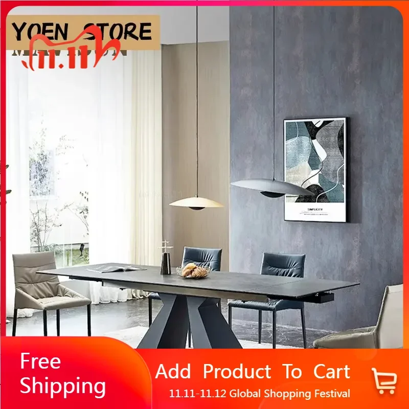 

Многофункциональная большая домашняя семейная лаконичная кухонная мебель, итальянский мраморный стол, складной стол для виллы, столовой, посетителей