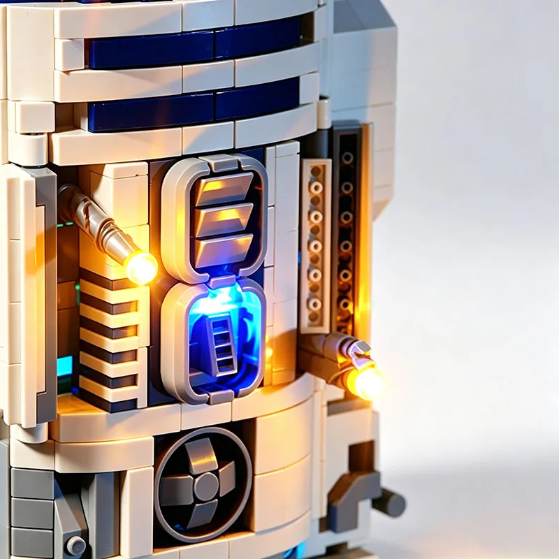Фото Комплект светодиодных ламп для LEGO Star R2D2 Robot 75308, декоративная лампа, игрушки для самостоятельной сборки, подарок (не включает строительные блоки, кирпичи, наборы, модели) №1