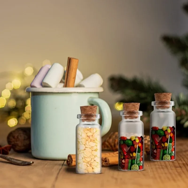 10 шт. 5 мл-20 мл маленькие стеклянные бутылки с пробками DIY украшения мини флаконы