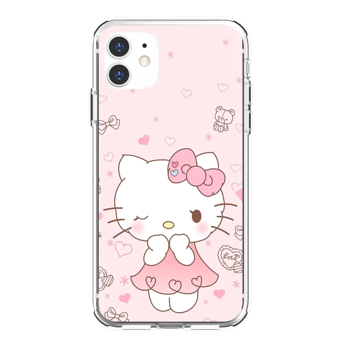 Прозрачный чехол из ТПУ для Samsung Galaxy Note 3 4 5 8 9 S3 S4 S5 Mini S6 S7 Edge S8 S9 S10 Plus Naughty-Hello-Kitty |