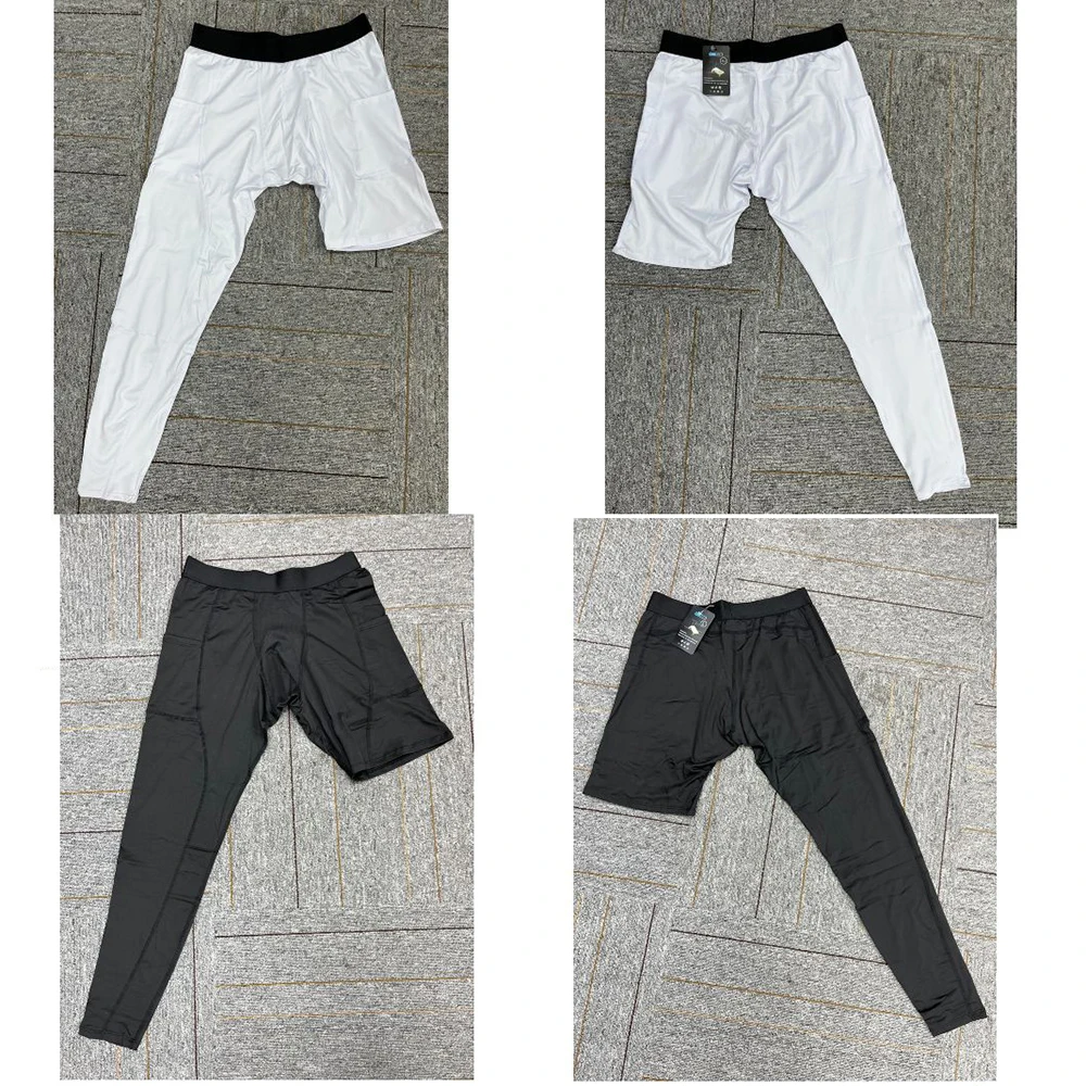 Мужские тренировочные штаны для бега с карманами длинные леггинсы баскетбола