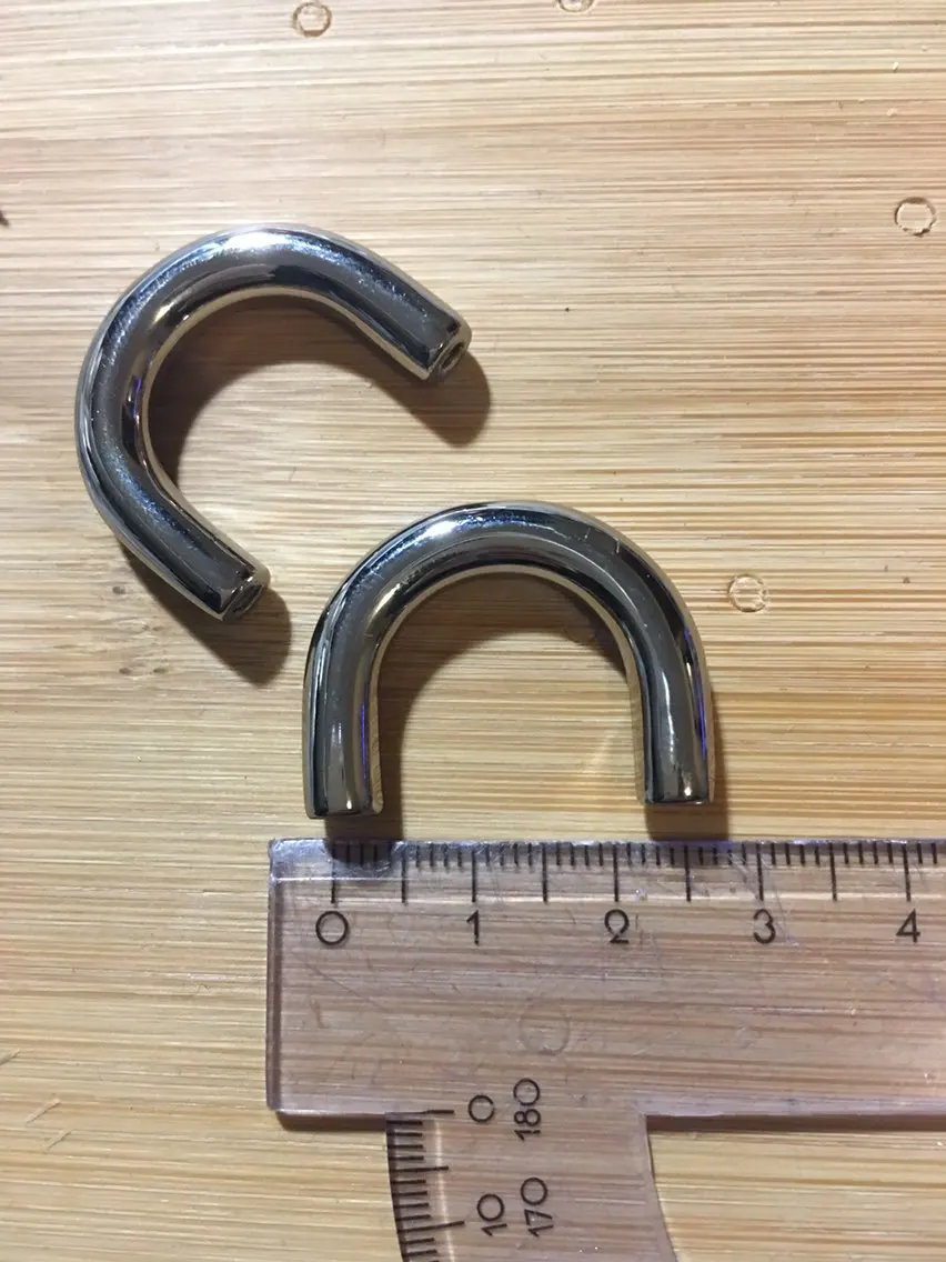 

50pcs 17*14mm inside bags' u shape ring polished silver handbag metal connector screws arch rings