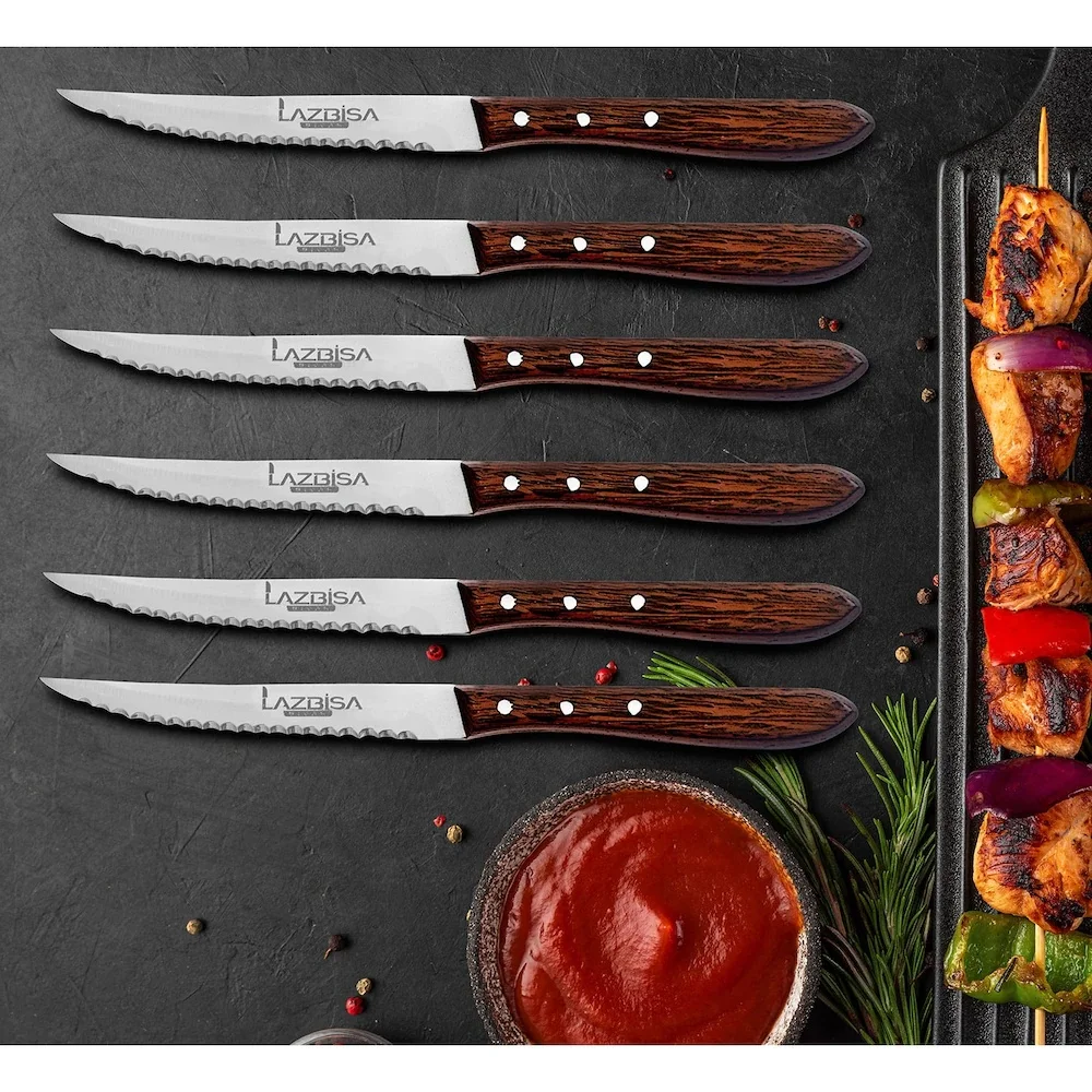 

Lazbisa Kitchen Cutlery Set Steak Meat Knife Restaurant Meat Cutting Steak