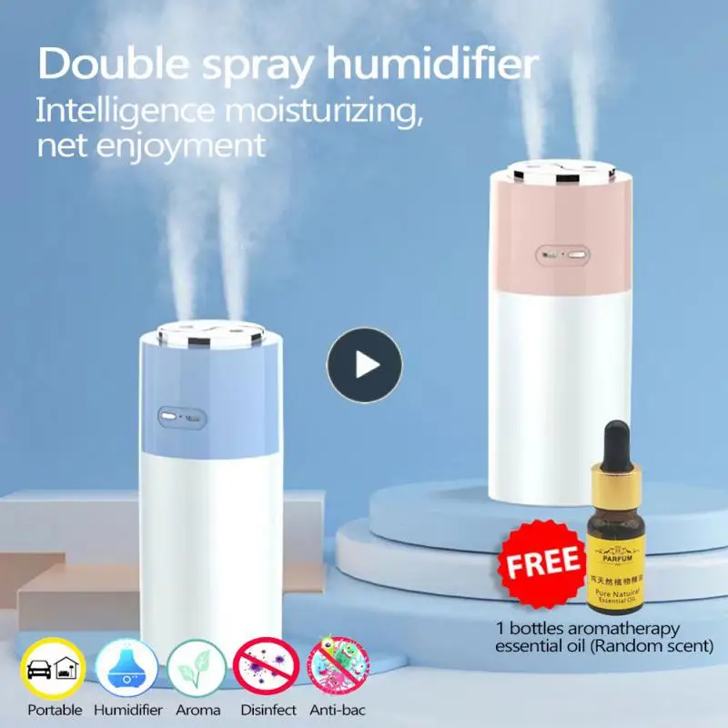 

Luminous Rechargeable Indoor Air Atomization Humidifier Car Humidifier Air Humidifier Sprayer Mute Desktop Electric Humidifier