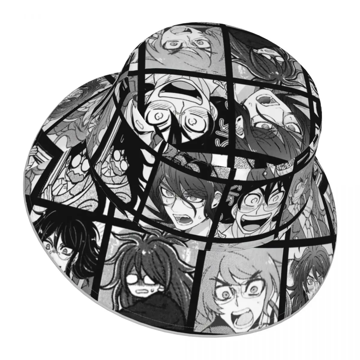 Danganronpa,Gonta Manga Collection reflective Bucket Hat Men Women Bucket Hat Outdoor Sunscreen Beach Hat Sun Hiking Fishing Cap