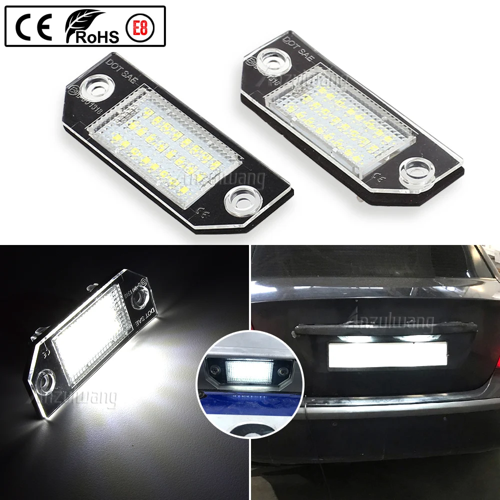 

12V Car LED License Plate Light LED Special License Lamp 6W LED High Light White Light Fit For Ford For Focus MK2 C-MAX 03-08