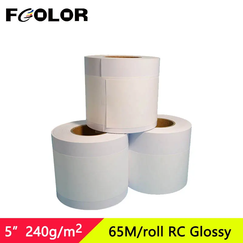 

Fcolor High Quality Waterproof 5" 6" 240gsm White High Glossy Inkjet Printing Photo Paper for Epson D700 Fujifilm DX100 Printer