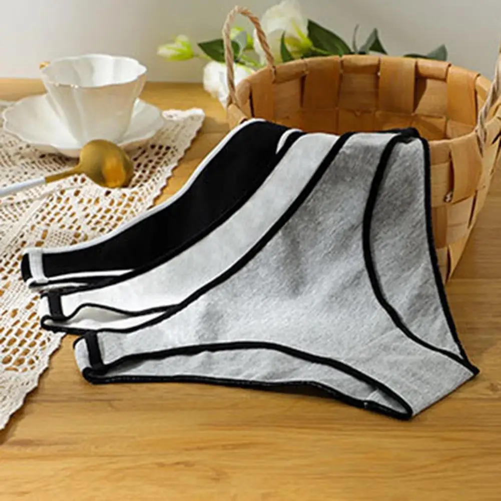 

Trendy Women Underpants Soft Underwear Women Panties Color Matching Lady Panties