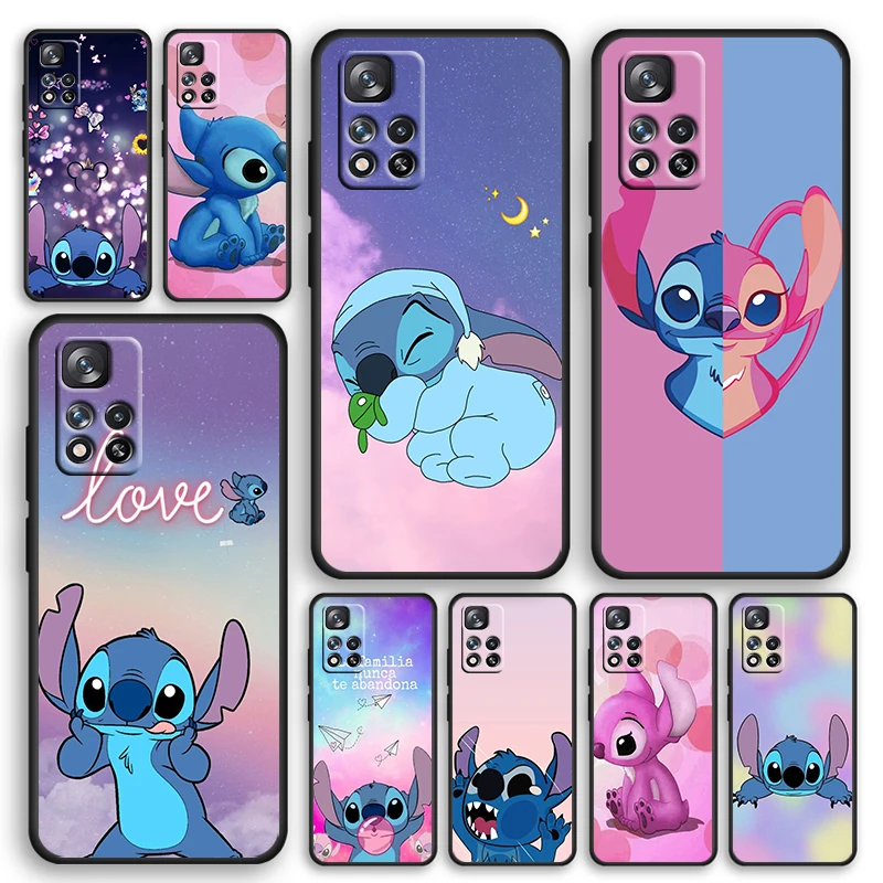 

Stitch Abomination Little Monster Black Phone Case For Xiaomi Redmi Note 12 11E 11S 11 11T 10 10S 9 9T 9S 8T 8 Pro Plus 5G Cover