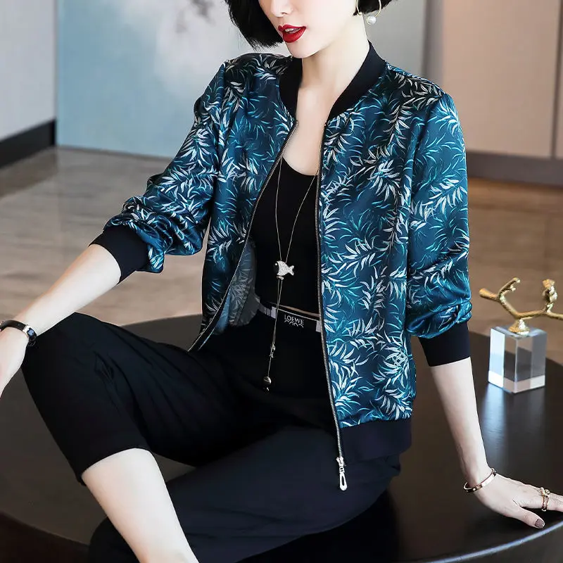 

Korean Fashion 2022 Spring Summer Jacket Women Long Sleeve Loose Short Bomber Jacket Lady Female Jacket Coats Outerwear S5