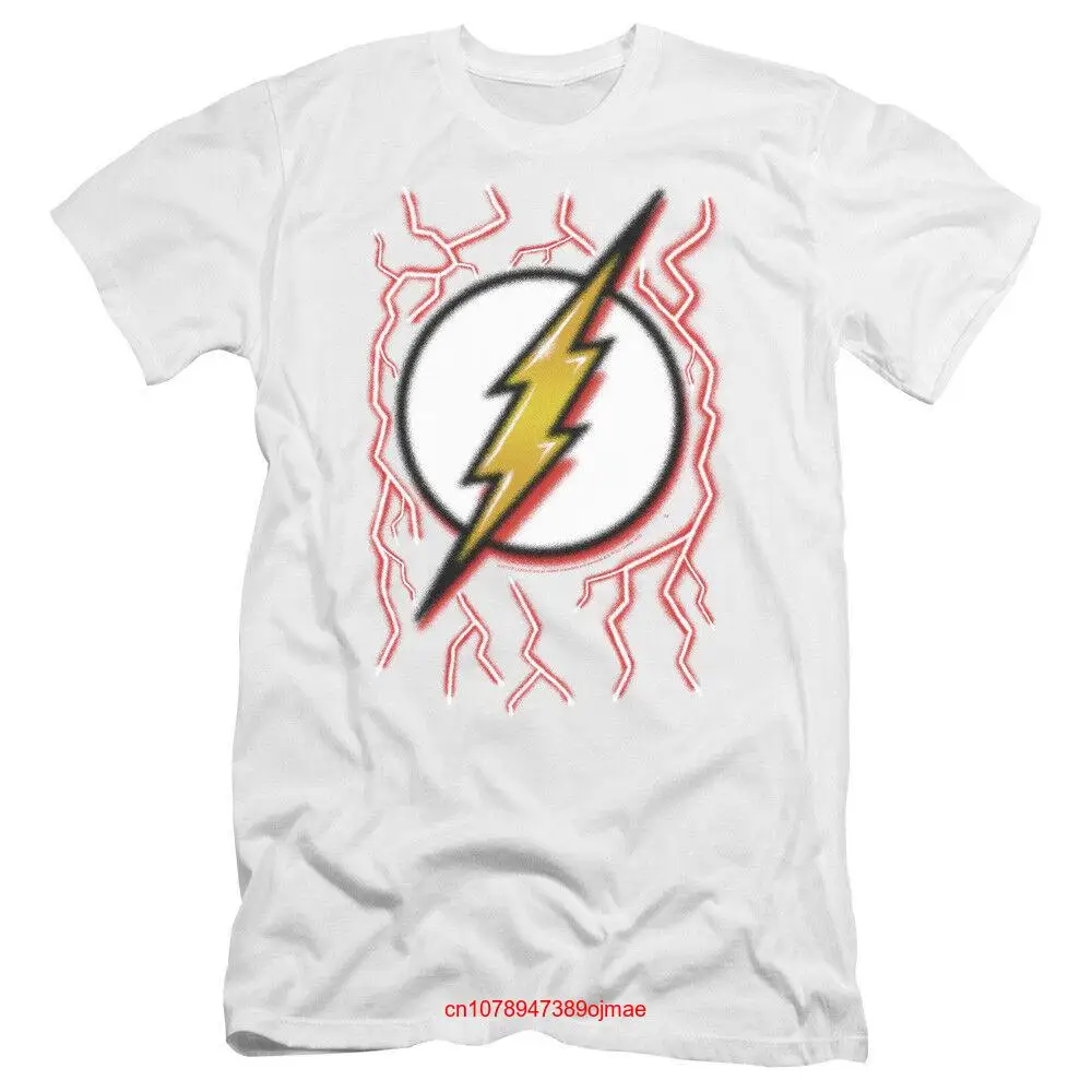 Лицензионная Мужская футболка FLASH AIRBRUSH BOLT SM 5XL с длинным или коротким рукавом