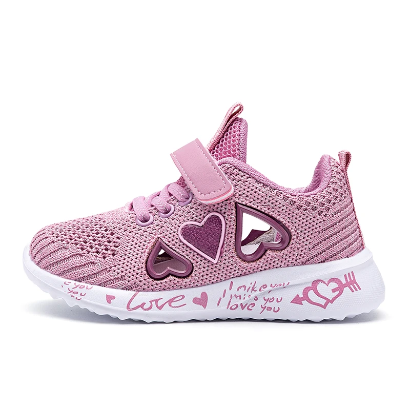 Sneakers Girl Gym Shoes Kids Autumn Running Shoes Girls Mesh Sport Shoes Pink Cute Walk Sandals Tennis Shoes Flat Baby Summer