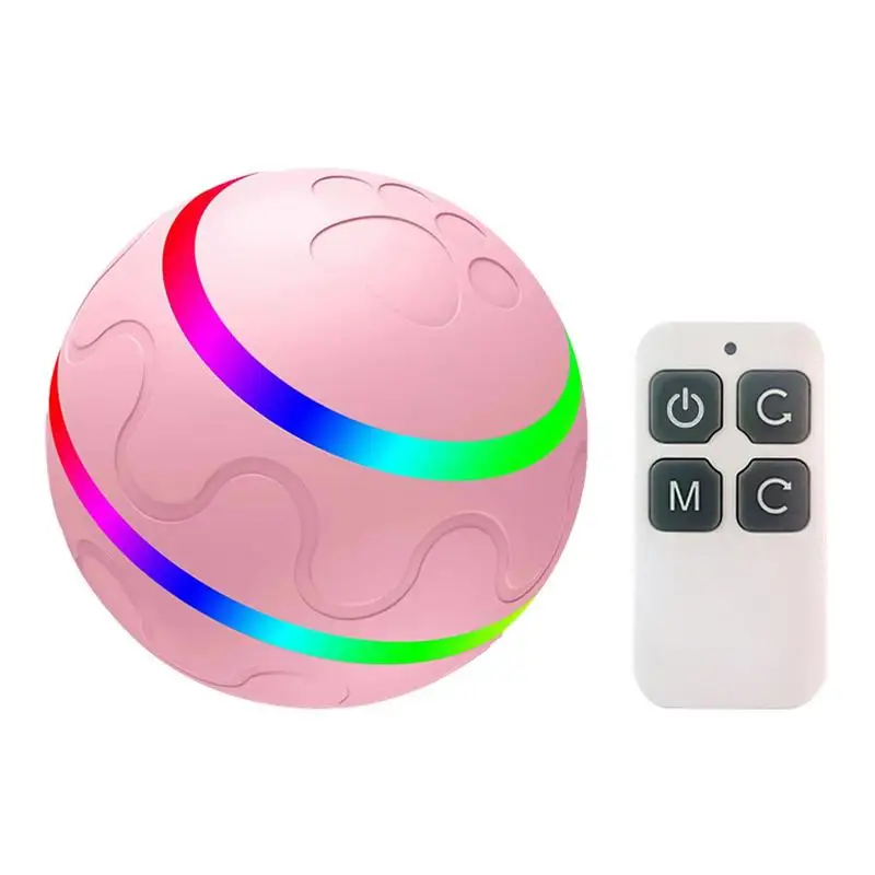 

Light Up Dog Ball Remote Control Waterproof Timer Chew Toy Interactive Puppy Toy with Obstacle Avoidance Sensor 3 Modes Toy for