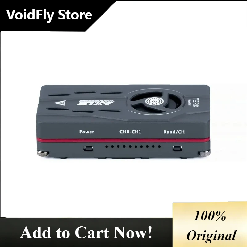 Фото VoidFly 1 шт. новый Axisflying TERK Max 5.8G 3W VTX с вентилятором и радиатором из ЧПУ, двойные функциональные кнопки, встроенный микрофон, бесшумный, для дальних полетов №1