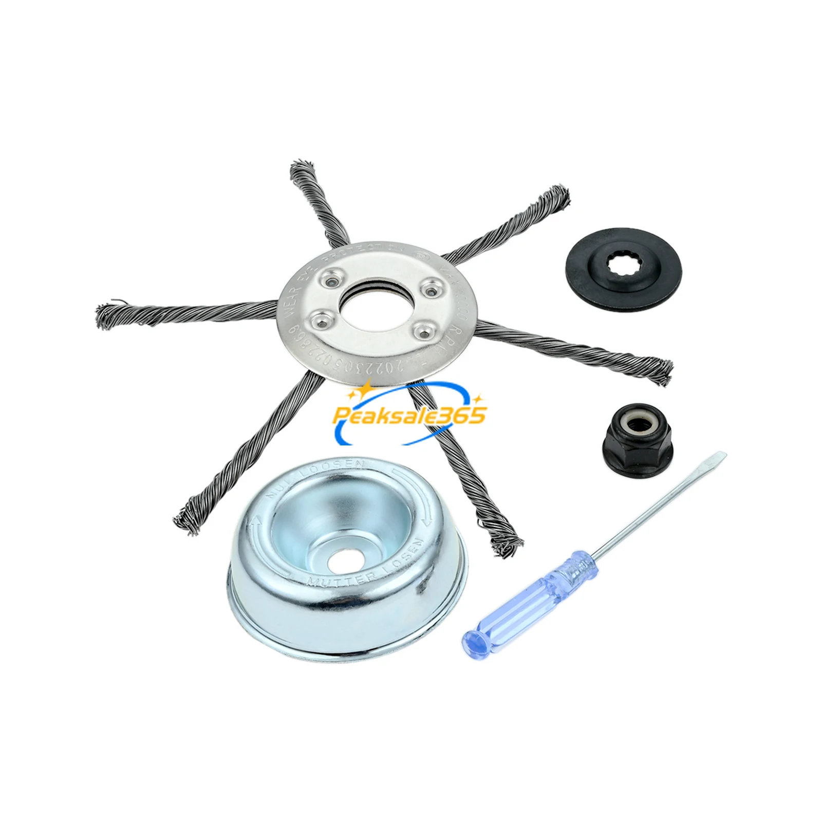 

Вращающаяся щетка для травы, 6 насадок из стальной проволоки, Сменная головка для триммера, 8 дюймов, для резки кустарников, густых трав и сада