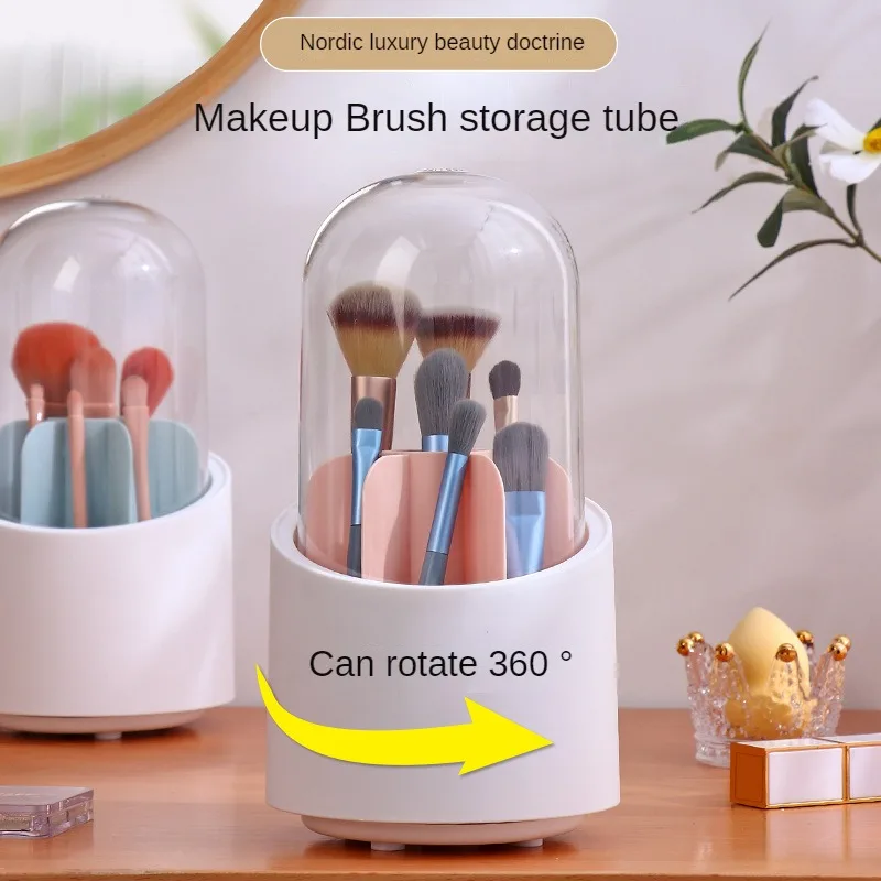 

Ultimate Desk Storage Box: Organize Your Cosmetics and Makeup Brushes with this Stylish Desktop Cosmetics Box and Makeup Brush