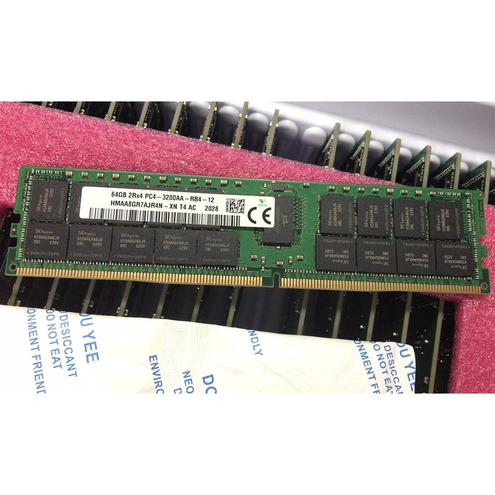 Для SK Hynix RAM 64GB 64G HMAA8GR7CJR4N-XN DDR4 3200 ECC REG PC4-3200AA RDIMM Серверная память высокого качества Быстрая доставка