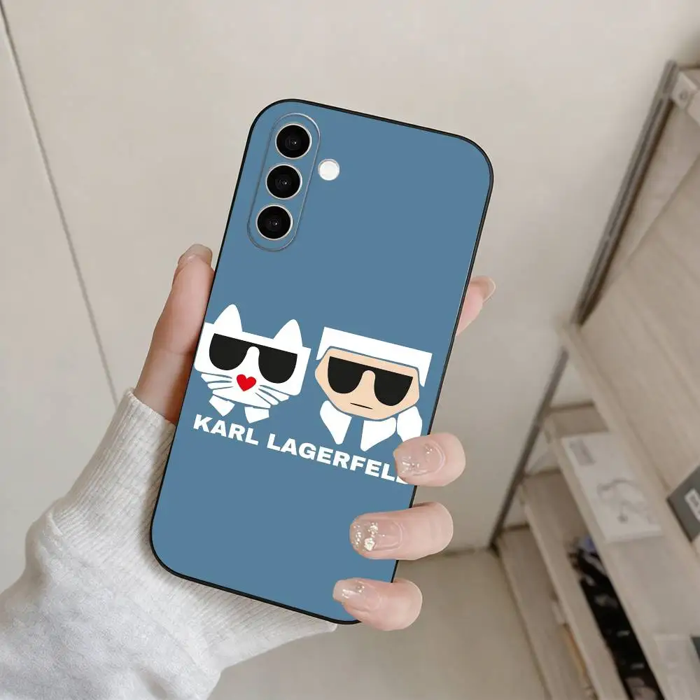 Чехол для телефона K-Karls Lagerfelds Cat Gift, черный, силиконовый, мягкий, для Samsung Galaxy A73, A72, A71, A70, A53, A52, A51 (art.: 3920dc7c50fcd) - 3920dc7c50fcd