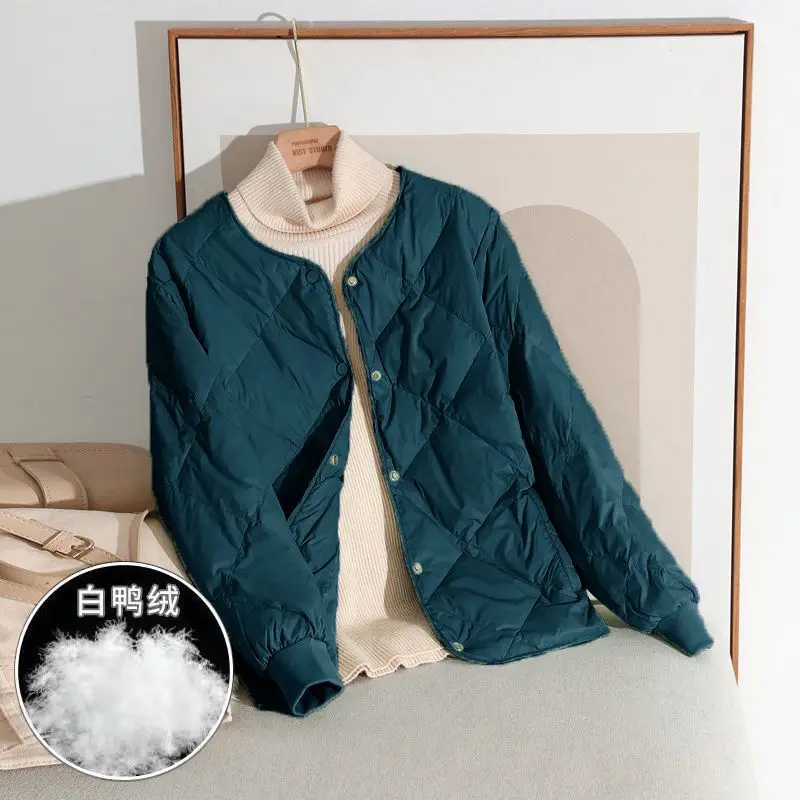 2022 New Ultra Light Duck Down Coat Women Short Stand collar  Jackets Autumn Winter warm Puffer Jacket Parkas Down jacket women