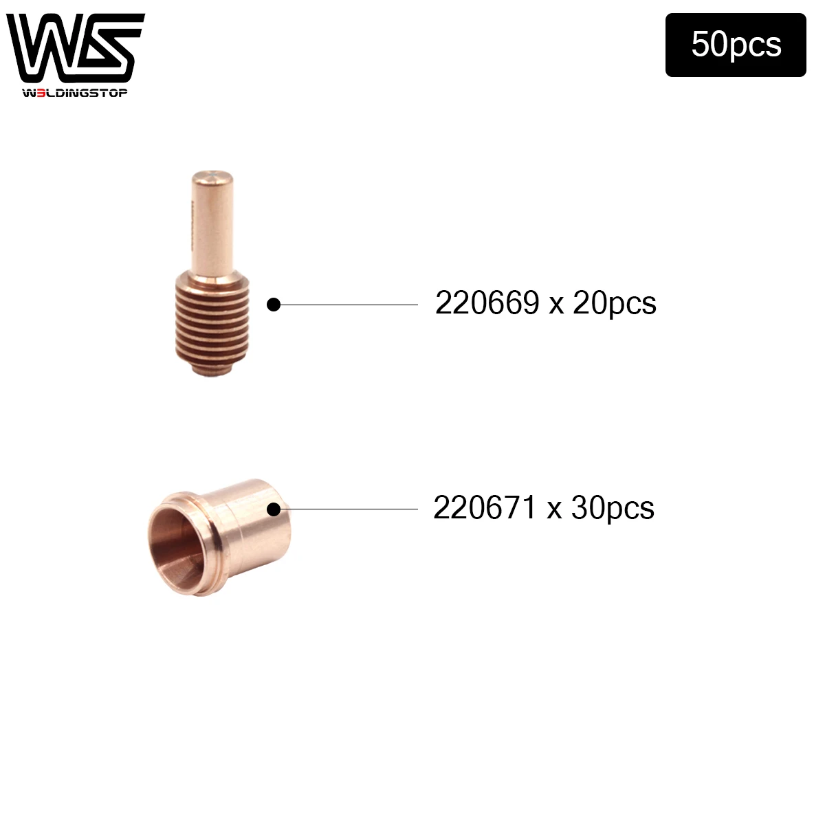 

Электрод 220669 и сопло 220671 для плазменной горелки PMX45 Weldingstop