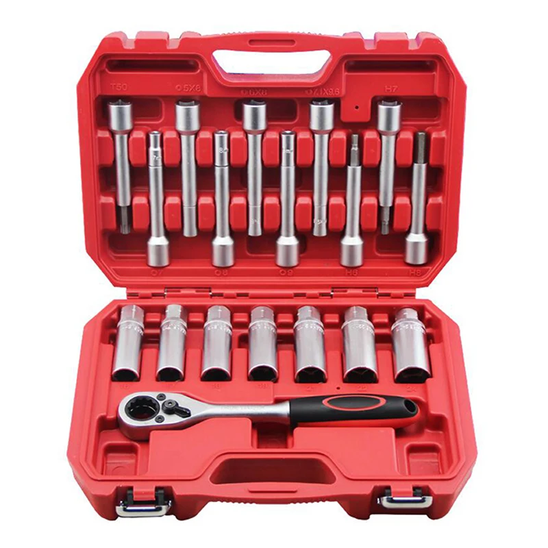

Shock Absorber Tool Kit 18pc Suspension Strut Nut Removal Top Mount Tool Service Shock absorber top Metal Decorative Plate