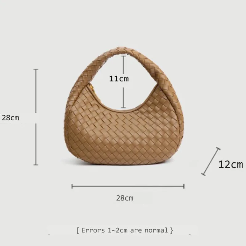 Luxury Woven Leather Pu Bag For Women Braided Tote Bags Shoulder Female Designer Handbag Office Ladies Holiday Summer Beach Chic