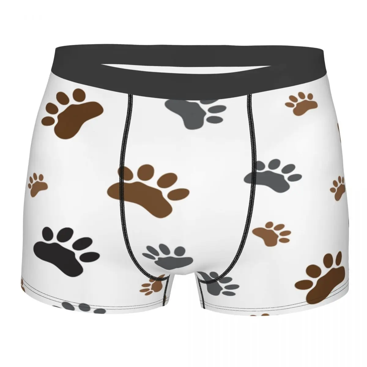 

Men's Panties Dog Paw Print Male Underpants Man Short Boxer Underwear