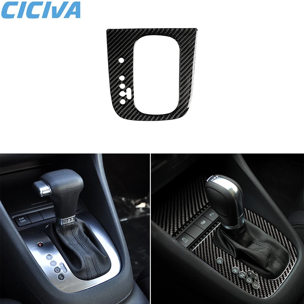 

Real Carbon Fiber Car Shift Sticker For Volkswagen Golf 6 2008-2012 Models Volkswagen Golf 6 Gti R MK6 Car Interior 1pcs