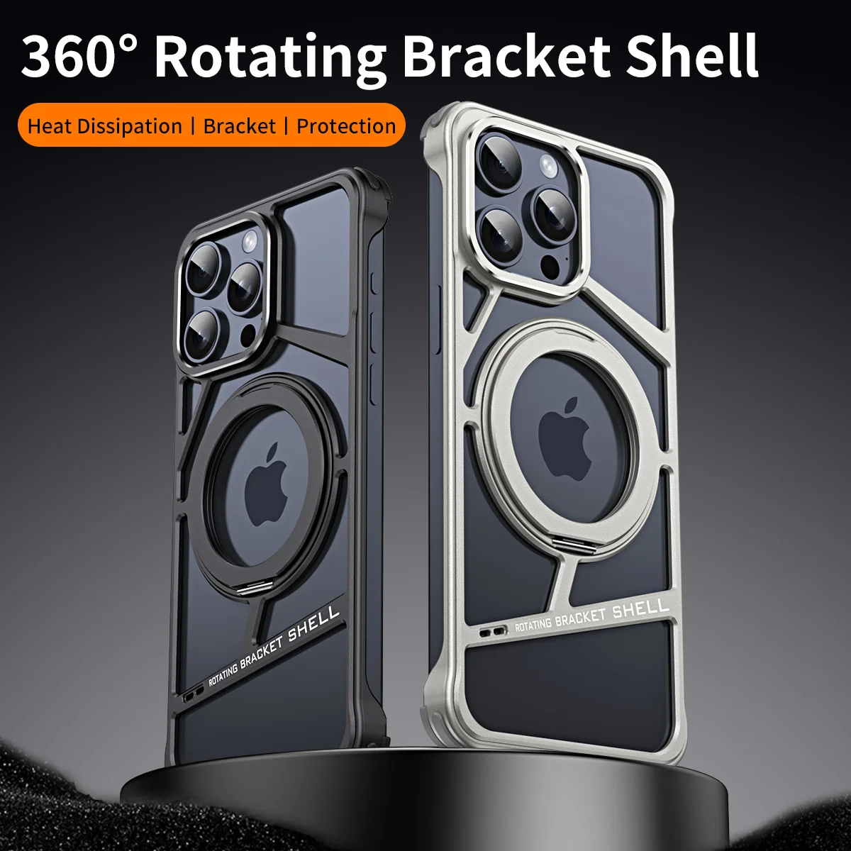 Металлический чехол для телефона с магнитной подставкой Iphone 14 15 16 Pro Max
