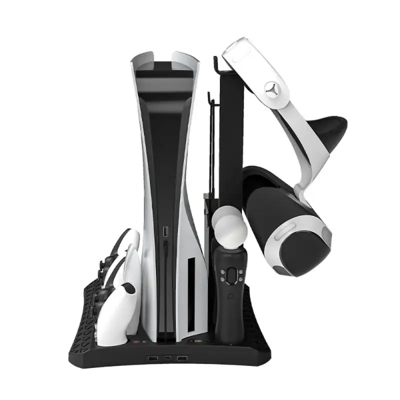 

Зарядное устройство с черной ручкой, стабильная зарядная док-станция, кронштейн для хранения наушников, держатель для игрового контроллера, ручка из АБС, прочное двойное зарядное устройство