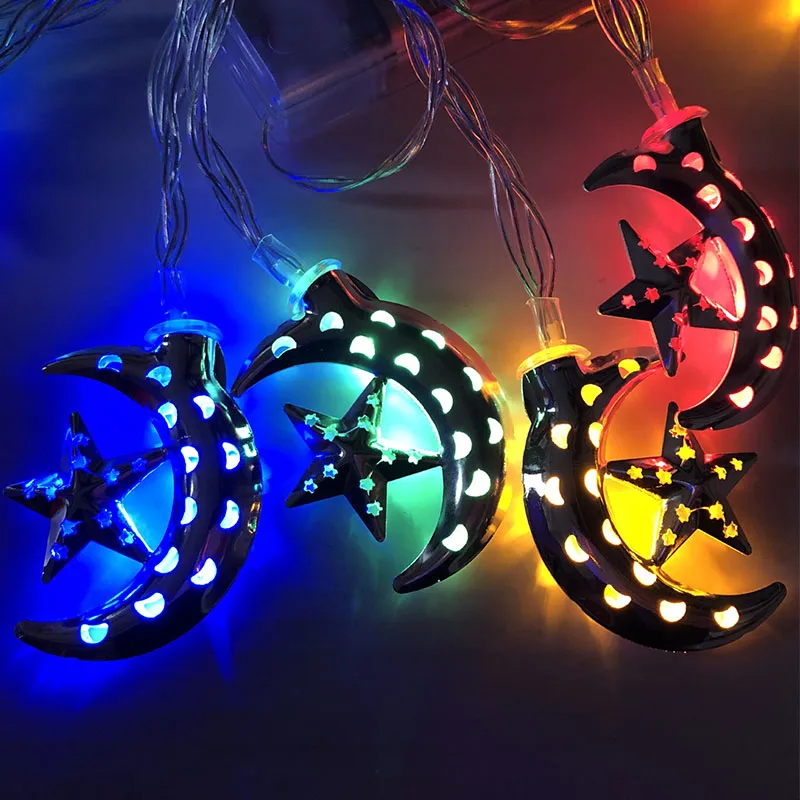 

3.20M LED Ramadan Light Decoration Festival Iron Moon Lights Decor Bedroom Ramadan Mubark Decor Party Lighting Decorative Lamps