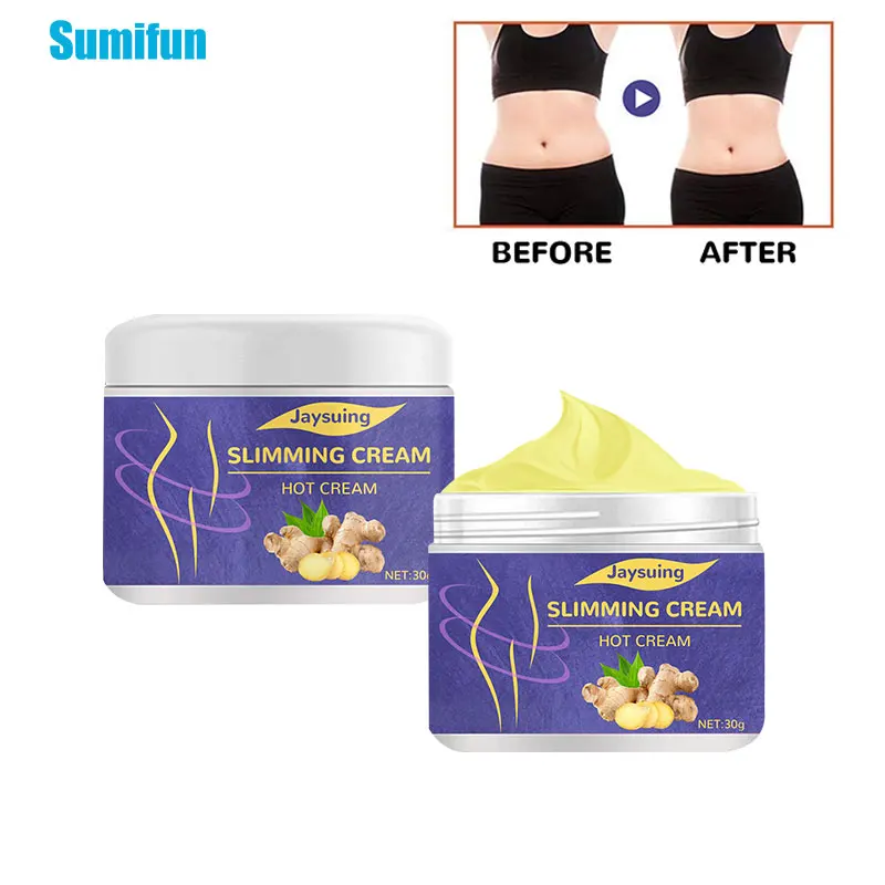 

1Pc 30g Ginger Weight Loss Cream Reduce Arm Waist Belly Body Cellulite Ointment Fat Burning Slimming Massage Herbal Medical Balm
