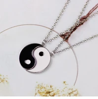 best friends necklace for women couple pendants jewelry 2 pcs set korean fashion harajuku accessories