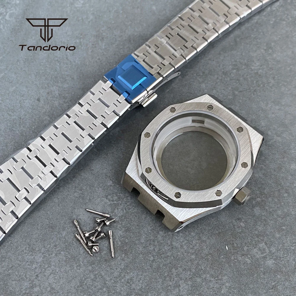 Восьмиугольный Корпус Часов Из Нержавеющей Стали 42 Мм С Прозрачной Задней