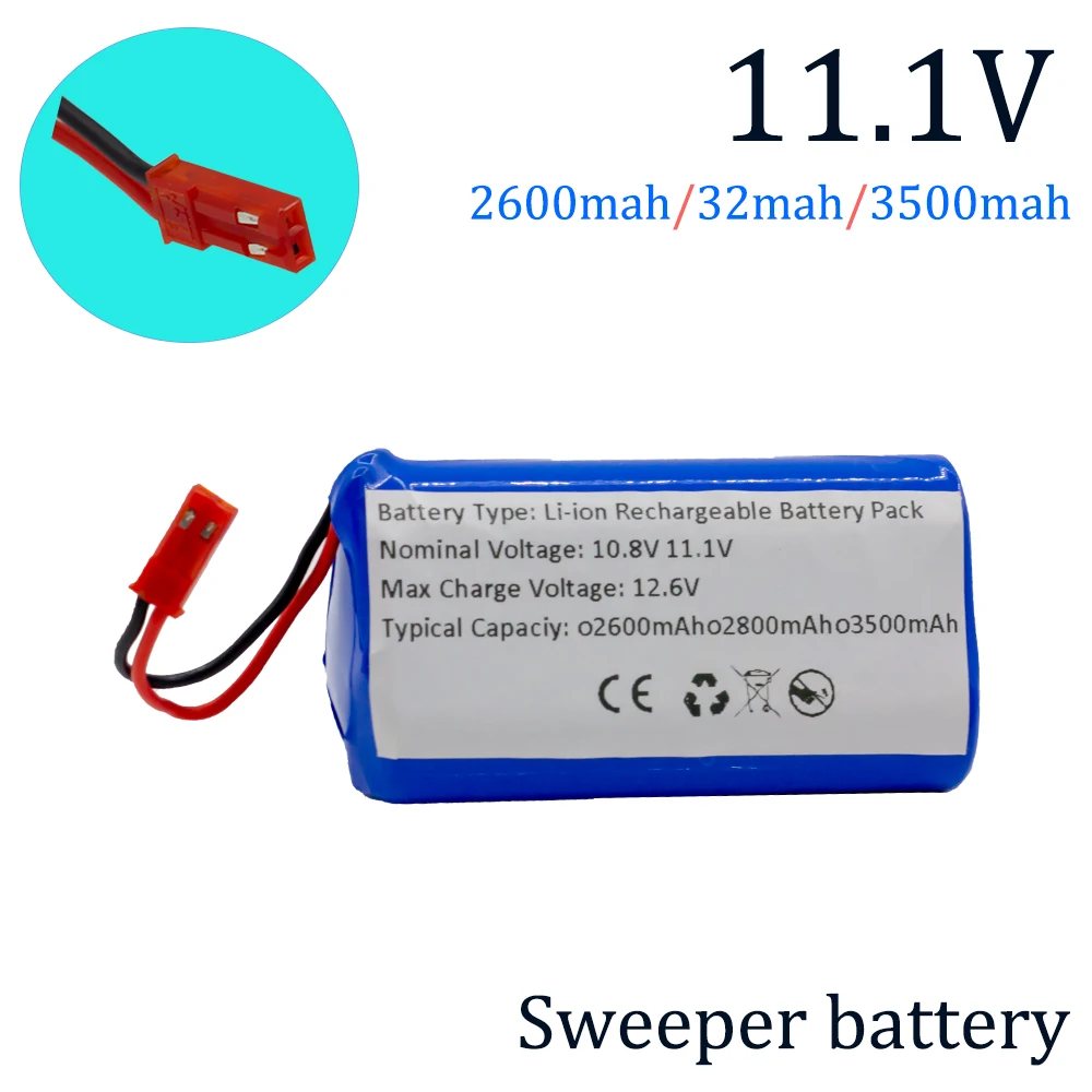 11,1 V 2600mah/3200mah/3500 mAh Li-Ion Batterij 12 V voor Chuwi ilife V1 V3 X3 v3 V5 X5 V5S CW310 ecovacs CEN250 Panda BTG90