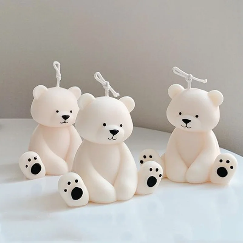 Large Bear Silicone Candle Mold DIY Cute Animal Aromatic Making Handmade Soap Resin Christmas Gifts Craft Home Decor |