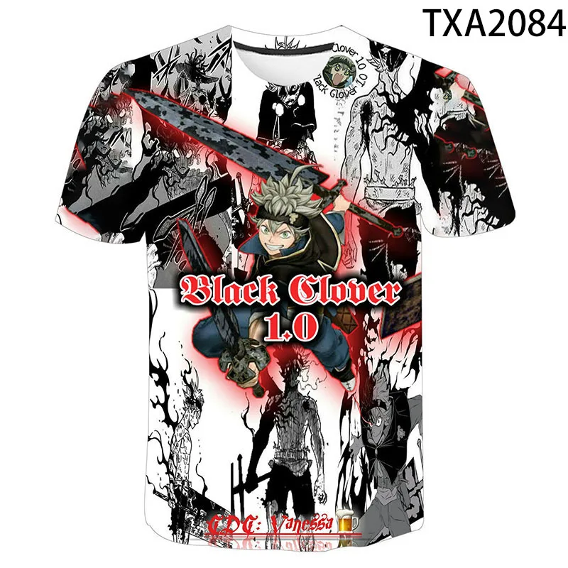 

Black Clover 3D T Shirts Haikyuu Casual Men Women Children Fashion Short Sleeve Boy girl Kids Printed SummerT-shirt Tops Tees