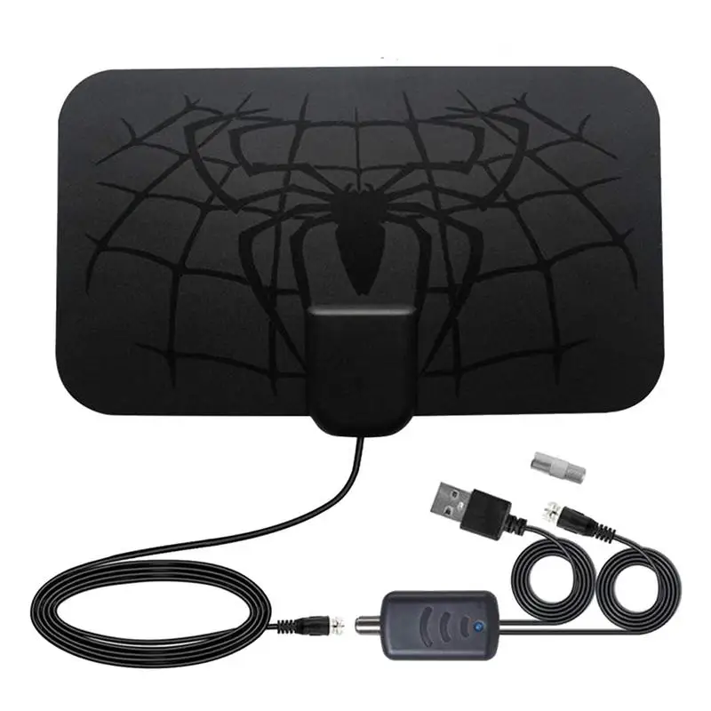 

Комнатная цифровая ТВ-антенна с рисунком паука 4k ТВ-антенна с коаксиальным кабелем 1500 футов