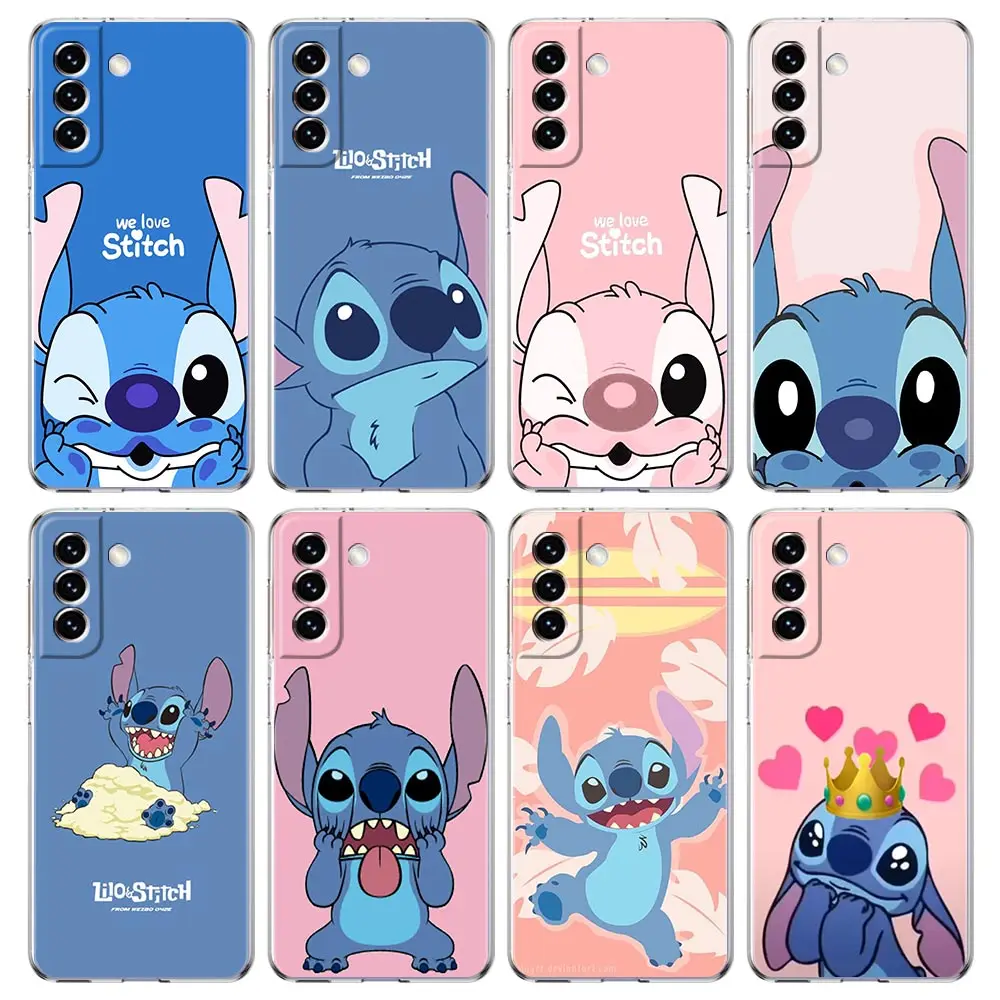 

Cute kawaii cartoon stitch Phone Case For Samsung Galaxy S22 5G S20 Ultra S21 FE 5G S10E S9 S8 S10 Plus Note 20 10 Lite Cover