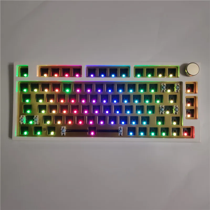 RGB Bluetooth 5 0 Keydous NJ80 AP KIT клавиатура Hotswap 2 4G Беспроводная механическая с горячей