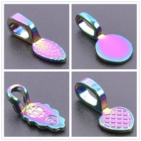 30pcslot rainbow color bail charm diy necklace bracelets connectors for jewelry making supplies wholesale handmade accessories