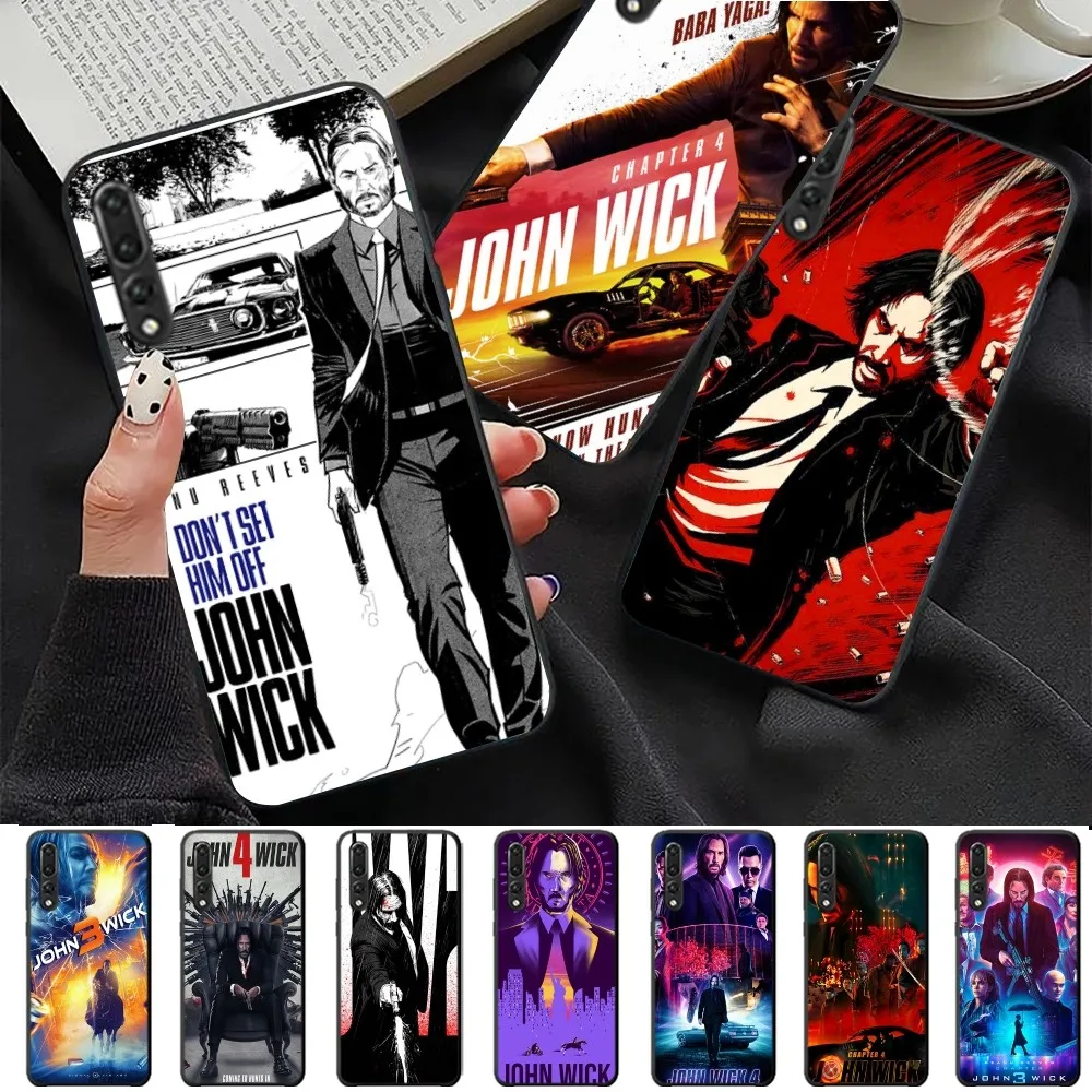 Classic Movie John Wick Phone Case For Huawei P 8 9 10 20 30 40 50 Pro Lite Psmart Honor lite 70 Mate 20lite