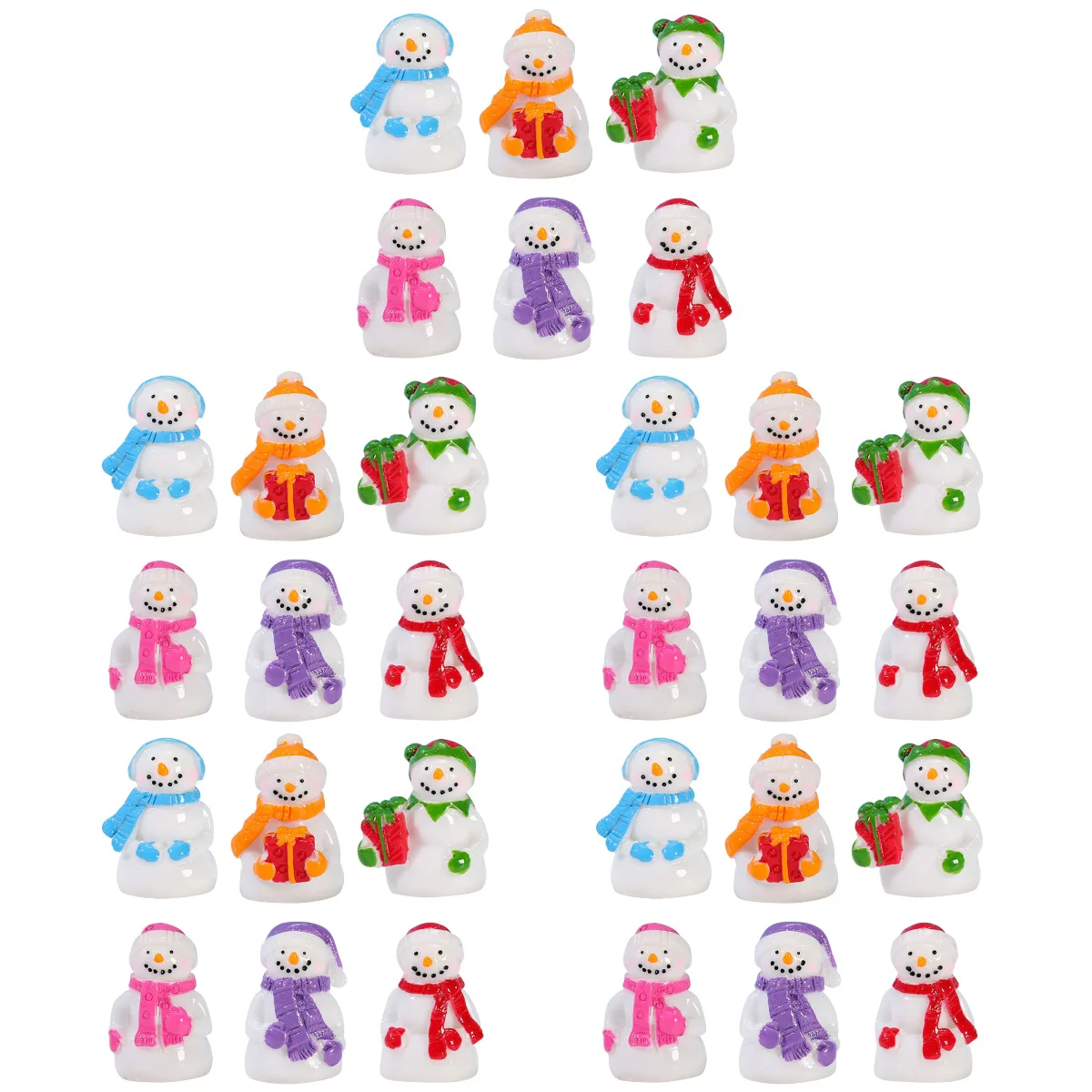 

Snowman Mini Miniatureornament Figurine Christmas Resin Figure Ornamentsfigurines Lovely Function Multi Micro Crafts Tiny