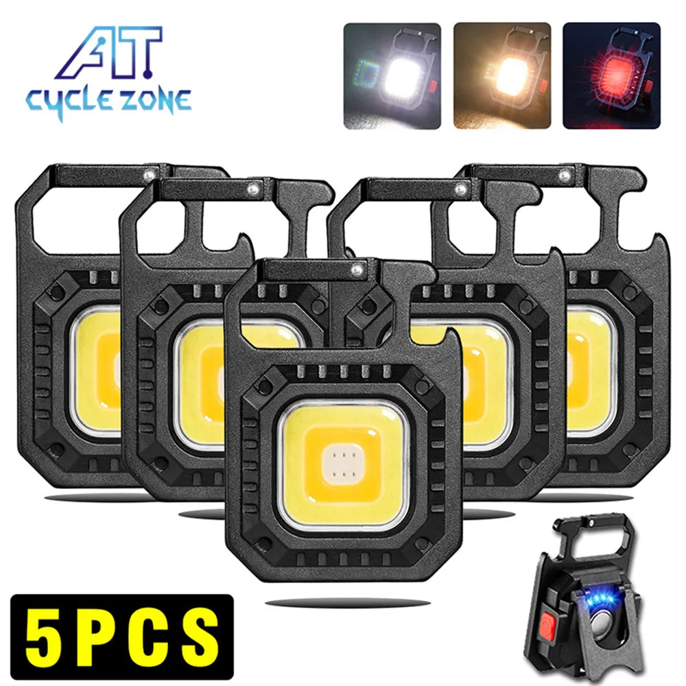 

Mini Flashlight LED Keychain Light COB Multifunctional Portable Lamp USB Charging Emergency Lights Outdoor Work Camping Lantern