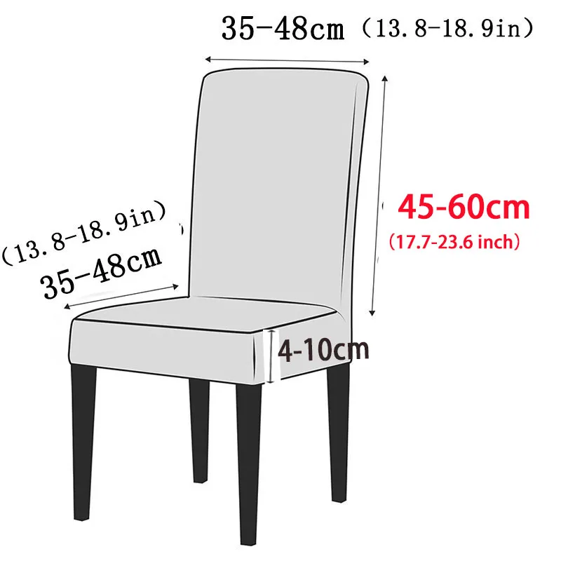 Жаккардовые чехлы для стульев кухни сверхтолстые из хлопка и спандекса обеда на