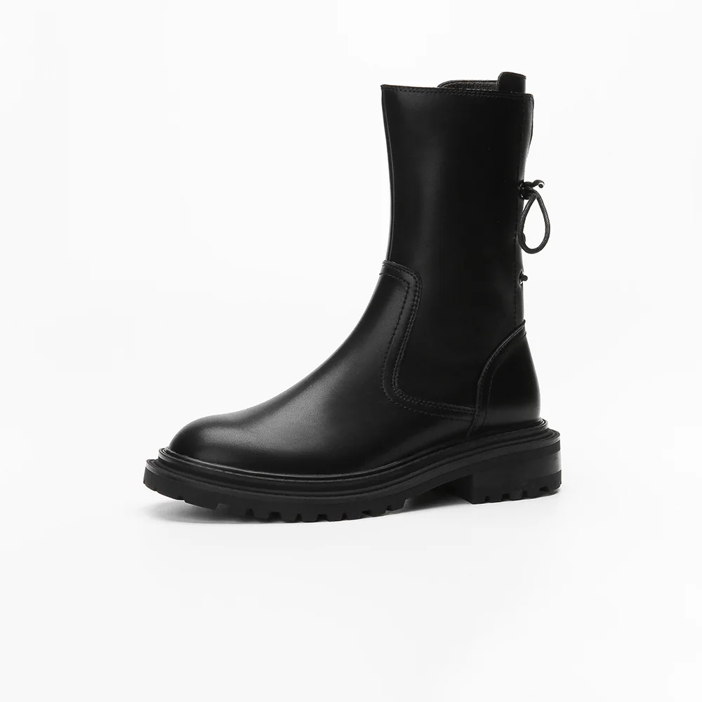 

2022 New Winterhell West Hakohesia Comfort, Round, Western Denim, Tube Side Zipper, Red Straight Boots