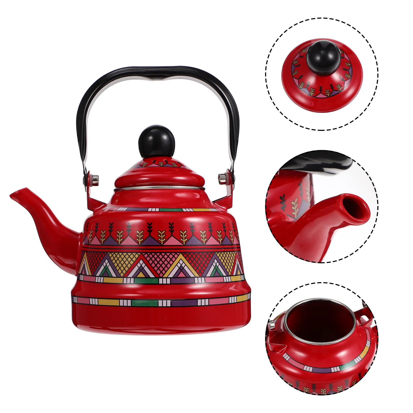 

Portable Stove Enamel Ancient Bell Pot Restaurant Water Kettle Kitchen Essentials Vintage Tea Supplies Container Anti-scald