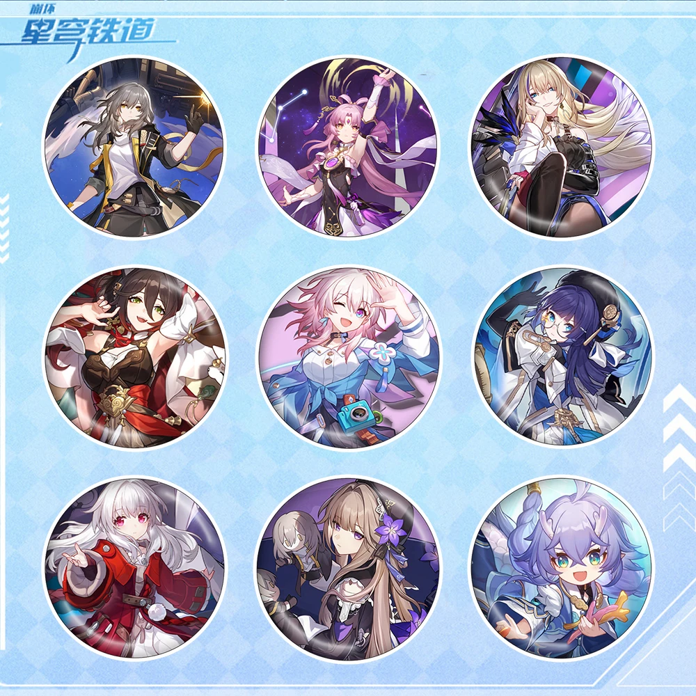 

Honkai Star Rail Mihoyo Games Cosplay Badge Sampo Serval Welt Yanqing Seele Asta Herta Figure Costume Props Badge Accessories