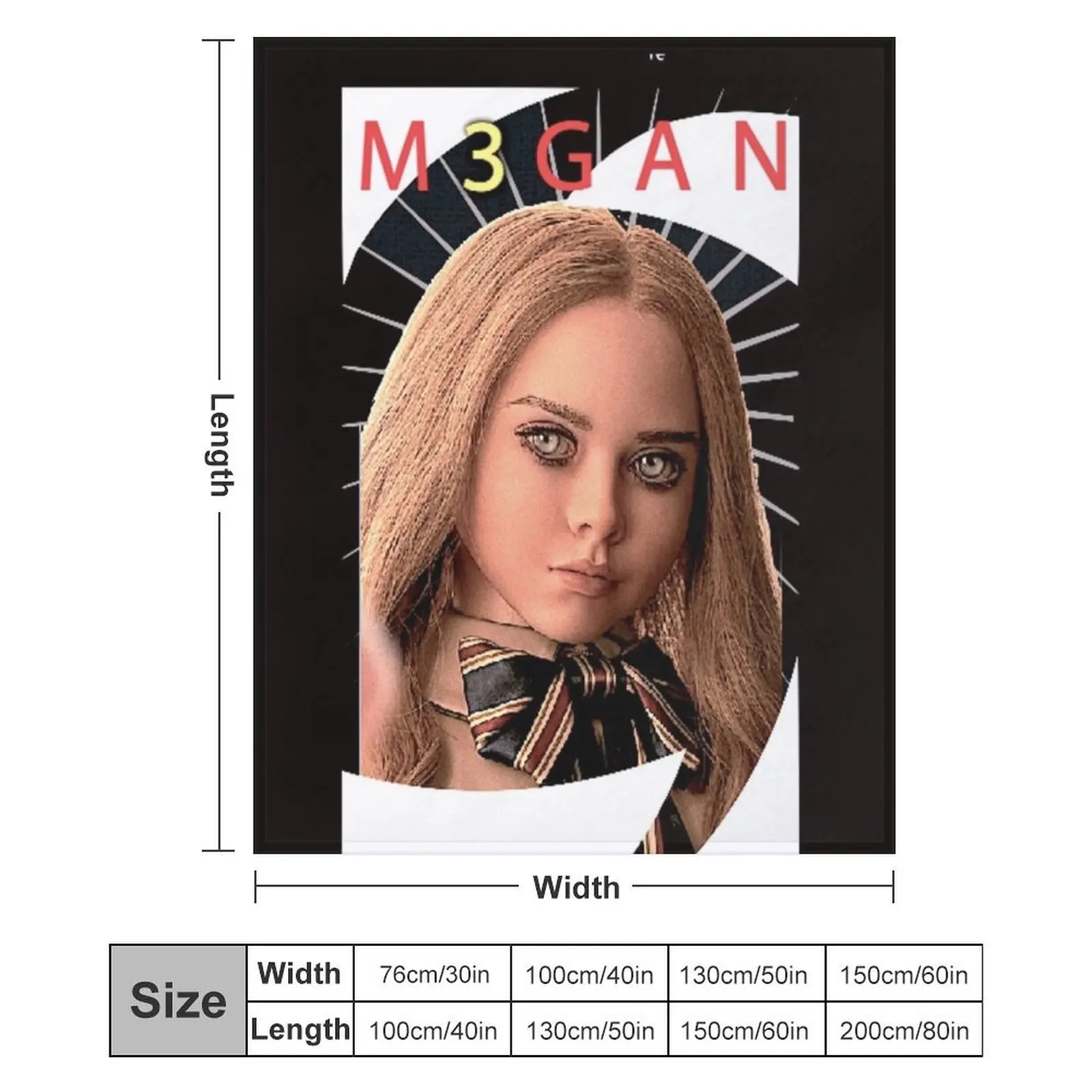 M3GAN MEGAN MOVIE DOLL пледы диванное одеяло дорожные одеяла