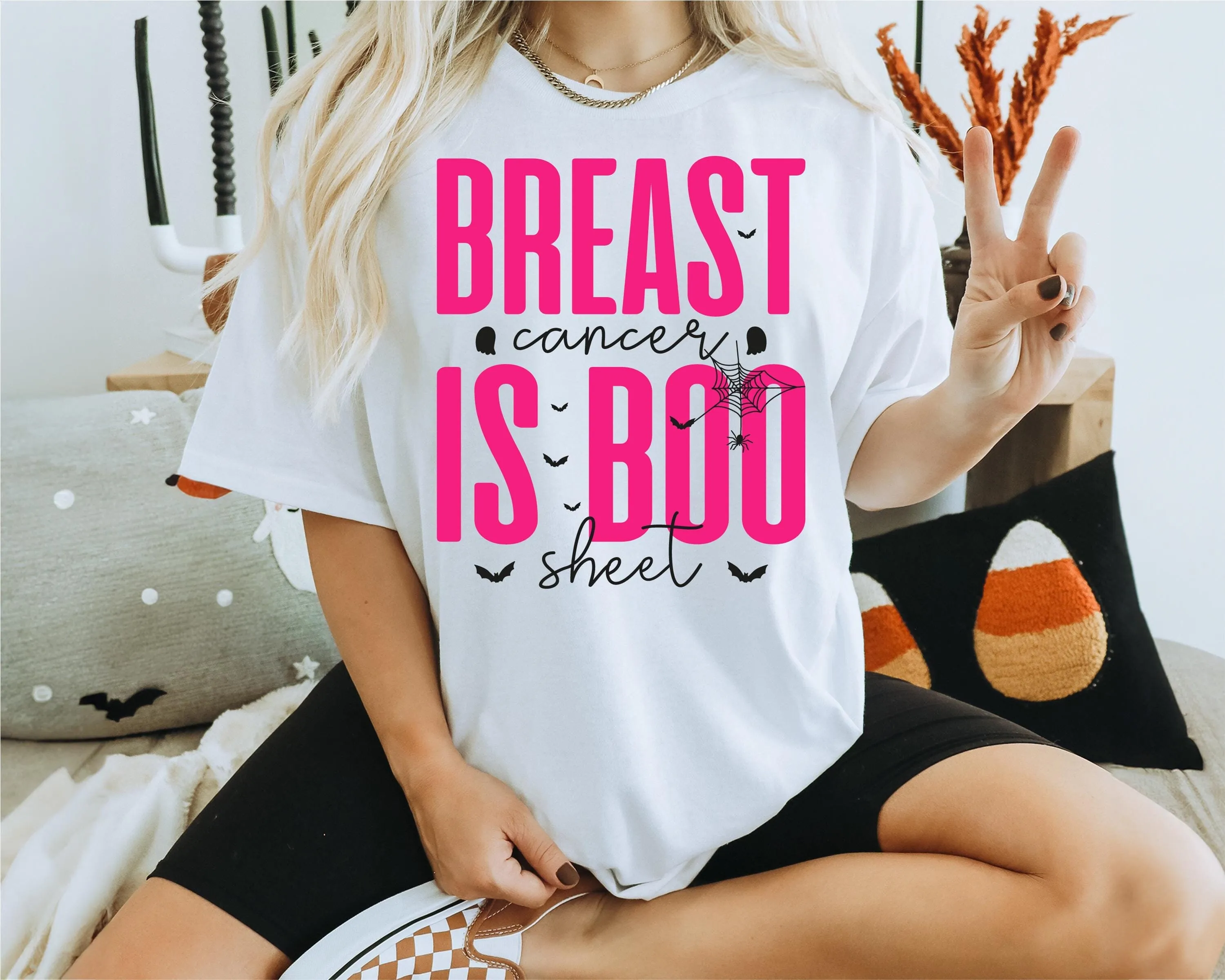Футболка с защитой от рака молочной железы толстовка на Хэллоуин Кошелек или